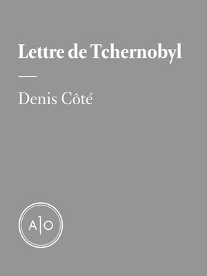 cover image of Lettre de Tchernobyl